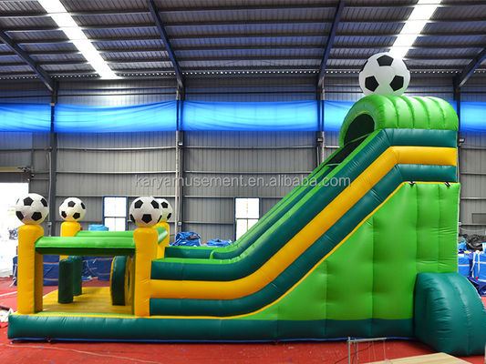 29ft PVC opblaasbare grote glijbaan met voetbalthema en CE/EN71/EN14960-certificaat