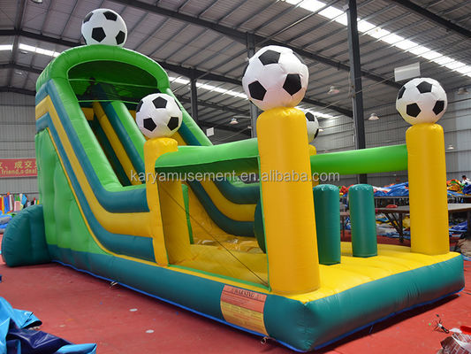 29ft PVC opblaasbare grote glijbaan met voetbalthema en CE/EN71/EN14960-certificaat