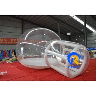 Witte opblaasbare bubbel tent voor kerst bruiloft met blazende sneeuw en PVC materiaal