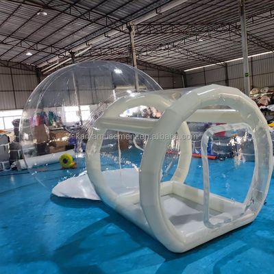 Witte opblaasbare bubbel tent voor kerst bruiloft met blazende sneeuw en PVC materiaal