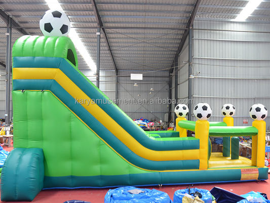 29ft PVC opblaasbare grote glijbaan met voetbalthema en CE/EN71/EN14960-certificaat