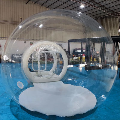 Witte opblaasbare bubbel tent voor kerst bruiloft met blazende sneeuw en PVC materiaal