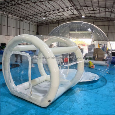 Witte opblaasbare bubbel tent voor kerst bruiloft met blazende sneeuw en PVC materiaal