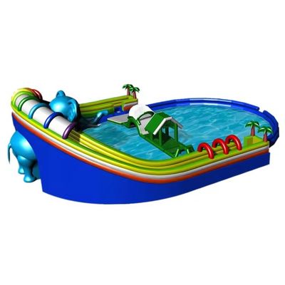 Maximale capaciteit 100-500kg Opblaasbaar waterpark Wateractiviteiten Vermaakpark voor feestjes