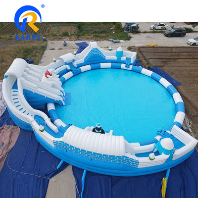 Maximale capaciteit 100-500kg Opblaasbaar waterpark Wateractiviteiten Vermaakpark voor feestjes