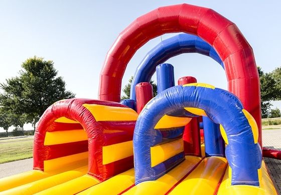 OEM Acceptabele 64ft lange opblaasbare obstakelbaan