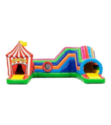 Opblaasbaar spel Tunnel Circus Hindernisbaan 0,55 mm Plato PVC-traplein