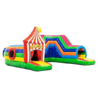 Opblaasbaar spel Tunnel Circus Hindernisbaan 0,55 mm Plato PVC-traplein