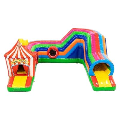 Opblaasbaar spel Tunnel Circus Hindernisbaan 0,55 mm Plato PVC-traplein