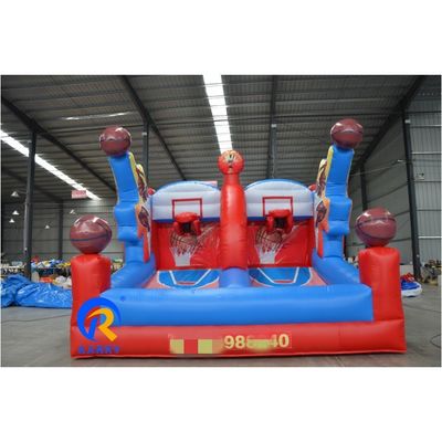 Buiten speeltuin opblaasbaar feestspel op maat basketbal schieten trampoline