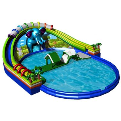 24*18m of aangepast formaat Liefste baby olifant opblaasbaar obstakel spel waterpark