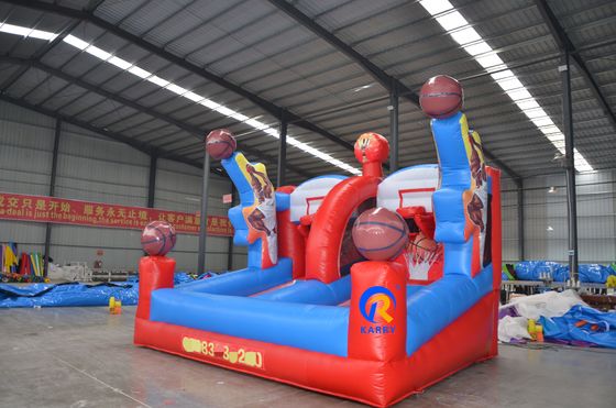 Buiten speeltuin opblaasbaar feestspel op maat basketbal schieten trampoline