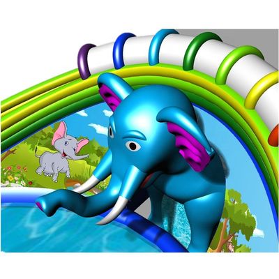 24*18m of aangepast formaat Liefste baby olifant opblaasbaar obstakel spel waterpark