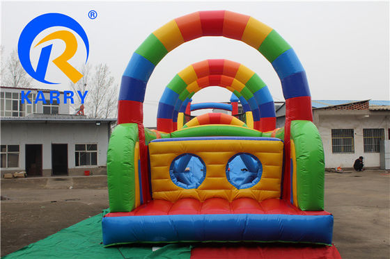 KR-OBS-904-2 opblaasbare obstakelbouncer glijcombo voor pretpark spel