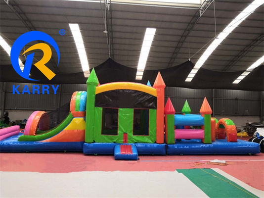 KR-OBS-904-2 opblaasbare obstakelbouncer glijcombo voor pretpark spel
