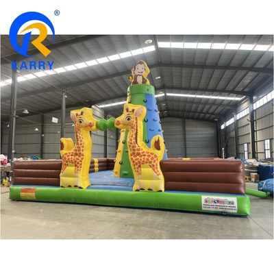 Spelletjes voor pretparken opblaasbare klimmer springspel met blazer en aangepaste kleur