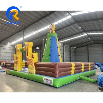 Spelletjes voor pretparken opblaasbare klimmer springspel met blazer en aangepaste kleur