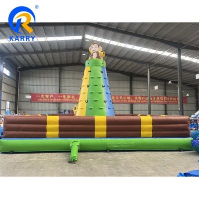Spelletjes voor pretparken opblaasbare klimmer springspel met blazer en aangepaste kleur