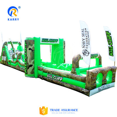 Geprinte opblaasbare hindernisbaan voor huur Ultimate Survivor Challenge