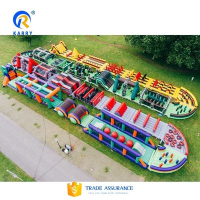 Acceptabele OEM opblaasbare Ocean Run thema obstakelbaan voor Unisex Challenge Games