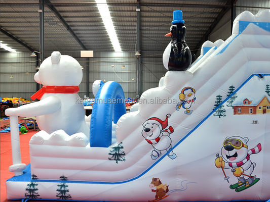 Gepersonaliseerde kleuren opblaasbare waterslide voor plezier op Polar Lake Maximum capaciteit 100-500kg