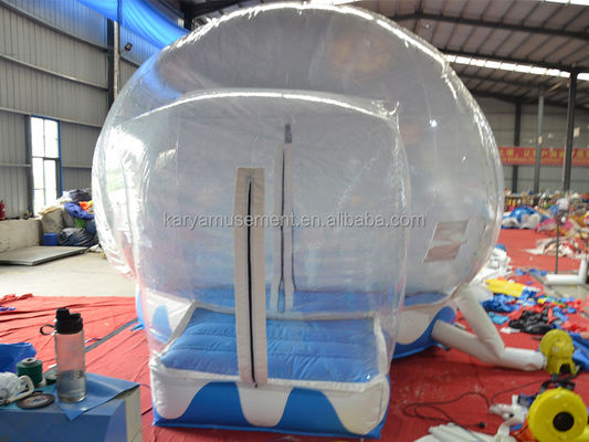 Draagbare halloween sneeuwbol tent transparante opblaasbare ballon voor kinderen