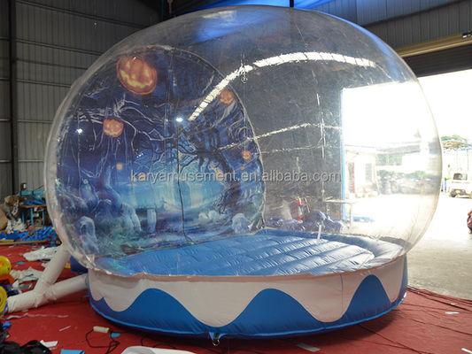 Draagbare halloween sneeuwbol tent transparante opblaasbare ballon voor kinderen