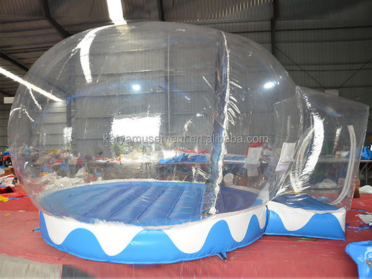 Draagbare halloween sneeuwbol tent transparante opblaasbare ballon voor kinderen