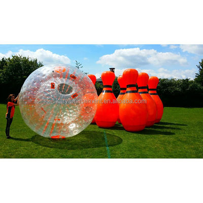 Luchtblazer inclusief opblaasbaar bowlingspel voor gezinsactiviteiten en teamwedstrijden