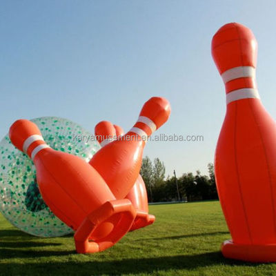 Luchtblazer inclusief opblaasbaar bowlingspel voor gezinsactiviteiten en teamwedstrijden