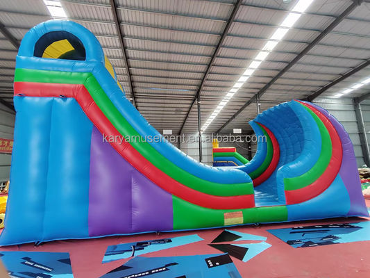 Indoor en outdoor avontuur wacht 34ft opblaasbare oceaangolf waterglijbaan voor volwassenen