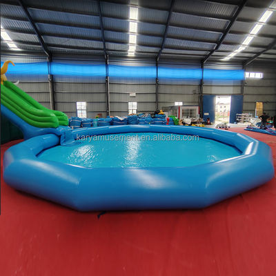 Persoonlijke kleur PVC olifant thema opblaasbare waterpark combo glijbaan voor speeltuin