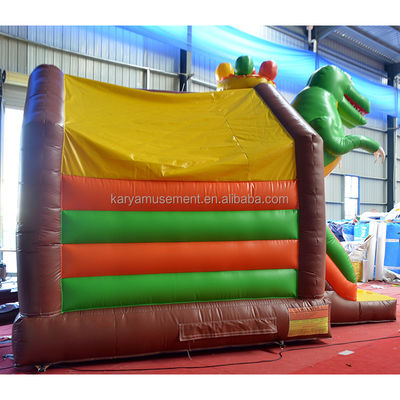 Reparatiepakketten inbegrepen Kinderen Indoor opblaasbare Dino Park Bouncer Kasteel met glijbaan