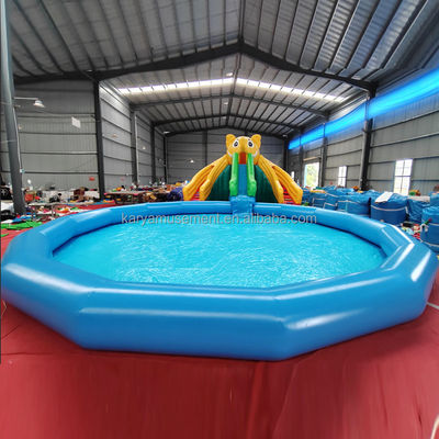 Persoonlijke kleur PVC olifant thema opblaasbare waterpark combo glijbaan voor speeltuin