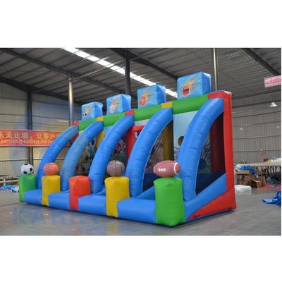 Gepersonaliseerd groot 4 in 1 opblaasbaar carnaval sport uitdaging spel voor verhuur bedrijf