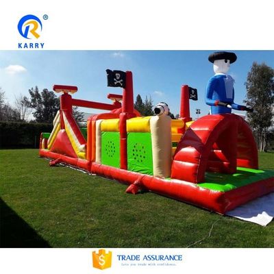 Persoonlijke kleur buiten pretpark opblaasbare obstakelbaan voor kinderen en volwassenen