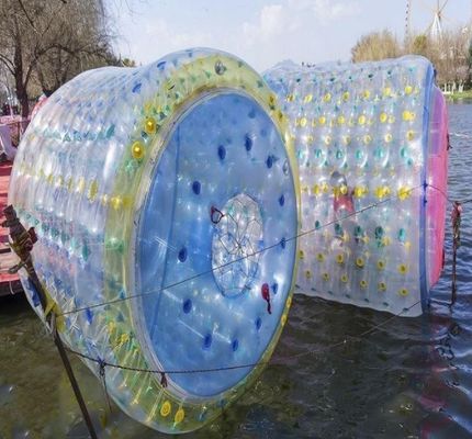 Gele of aangepaste kleur Luchtdichte opblaasbare waterrolbal voor buitenbeweging