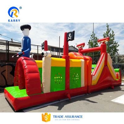 Persoonlijke kleur buiten pretpark opblaasbare obstakelbaan voor kinderen en volwassenen