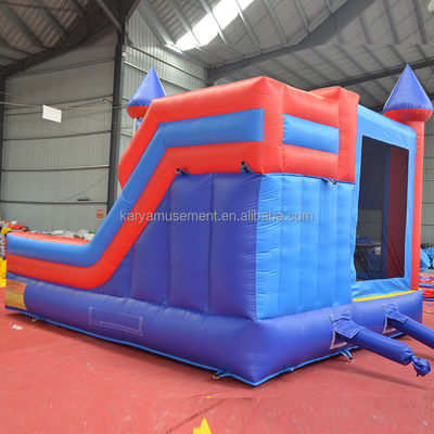 0.55mm PVC Vinyl Tarpaulin opblaasbaar Mario Bounce House Combo Castle Slide met Blower