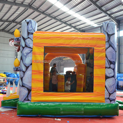 Kenmerken PORTABLE opblaasbare Jungle Dino Bouncer House met glijbaan en unisex ontwerp