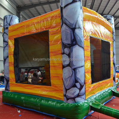 Kenmerken PORTABLE opblaasbare Jungle Dino Bouncer House met glijbaan en unisex ontwerp