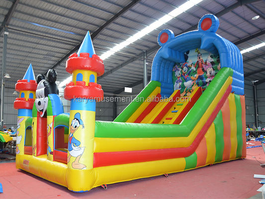 Commerciële 29ft Jumping Mickey Park opblaasbare uitsmijter glijbaan voor feest verhuur bedrijf