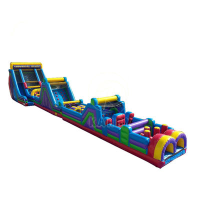 PVC opblaasbare hindernis springbaan met glijbaan KR-OBS-904-2