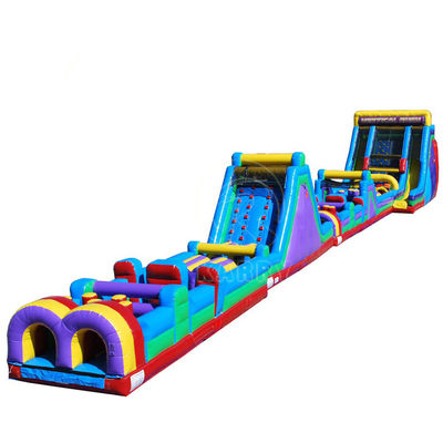 PVC opblaasbare hindernis springbaan met glijbaan KR-OBS-904-2