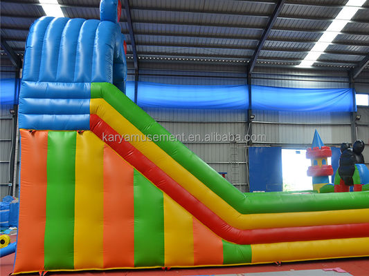 Commerciële 29ft Jumping Mickey Park opblaasbare uitsmijter glijbaan voor feest verhuur bedrijf