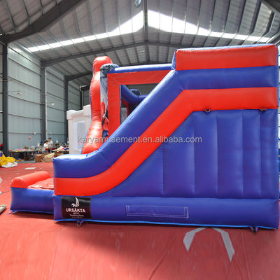Indoor en outdoor entertainment Spiderman thema opblaasbaar springkasteel met glijbaan