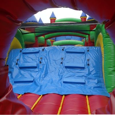 Draagbare 68ft opblaasbare springbouncer kasteel obstakel voor kinderen en volwassenen met blazer