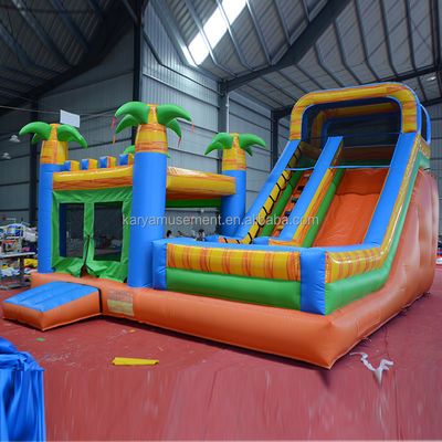 Kasteel Huur Palmbom Opblaasbaar Bouncy Kasteel met glijbaan CE/EN71/EN14960 Gecertificeerd