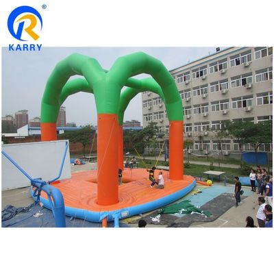 Custom Logo Printed Outdoor opblaasbare bungee trampoline jumper voor kinderen en volwassenen