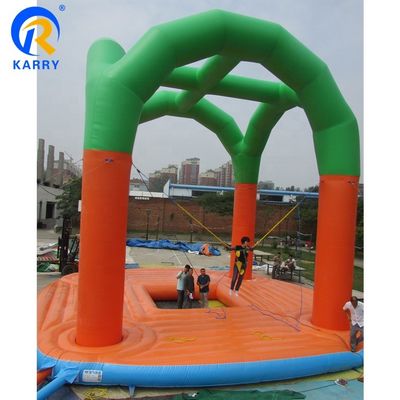 Custom Logo Printed Outdoor opblaasbare bungee trampoline jumper voor kinderen en volwassenen